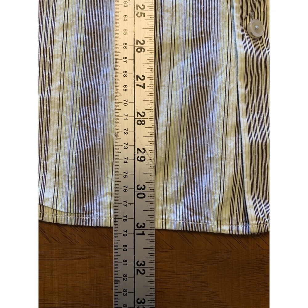 Tommy Bahama 20%‎ Silk XL Long Sleeve Button Up Shirt Striped Camp Beach - Picture 11 of 12